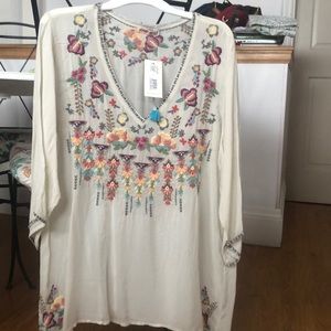 NWT Johnny Was embroidered tunic